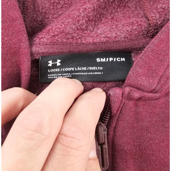 Under armour S loose fit pullover sweater women's active warm up hooded jacket - Picture 4 of 7